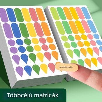 Többcélú annotációs címkék vízcsepp és esőcsepp jelölésekkel – ragaszthatóak, brosúra belső oldalak, alapcsomagolás, Huge márka