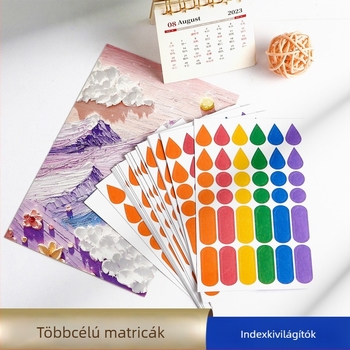 Többcélú annotációs címkék vízcsepp és esőcsepp jelölésekkel – ragaszthatóak, brosúra belső oldalak, alapcsomagolás, Huge márka