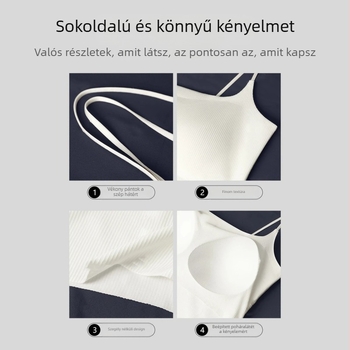 Sportos tanktop pánt nélküli, varrás nélküli, beépített melltartó betéttel - Nylon 75% (W175) (varrás nélküli; beépített melltartó betét; pánt nélküli)