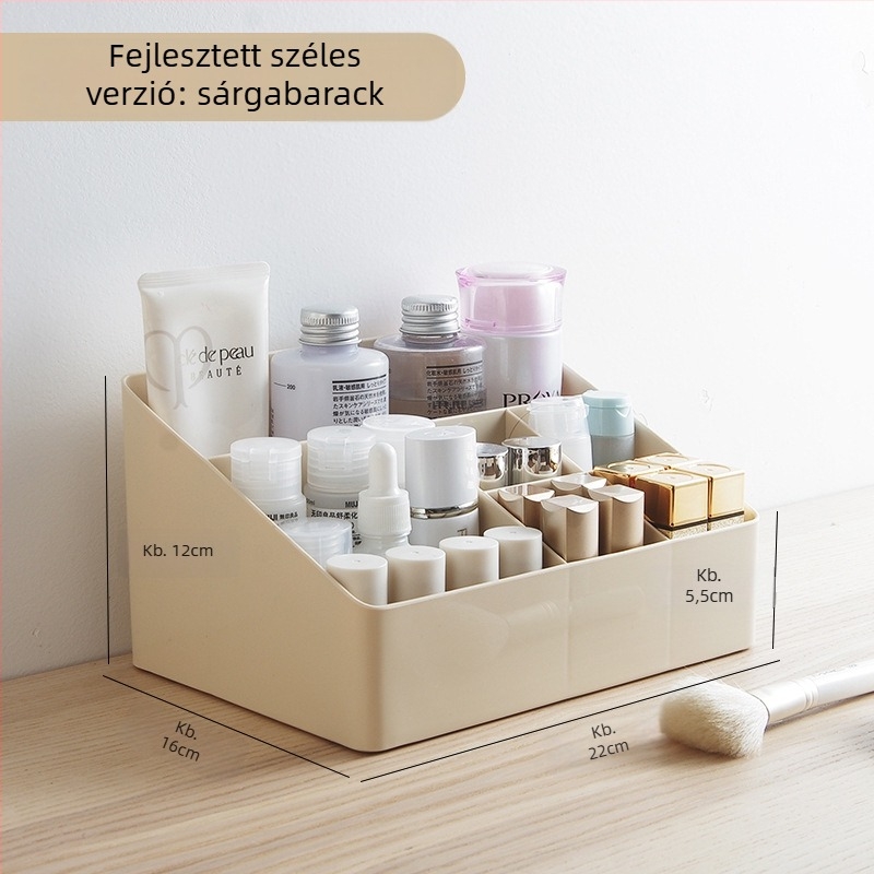 Kozmetikai tároló doboz rúzs és bőrápolás szervezővel, BN-6420, 18L kapacitás, modern minimalista stílus, logó nyomtatás Can