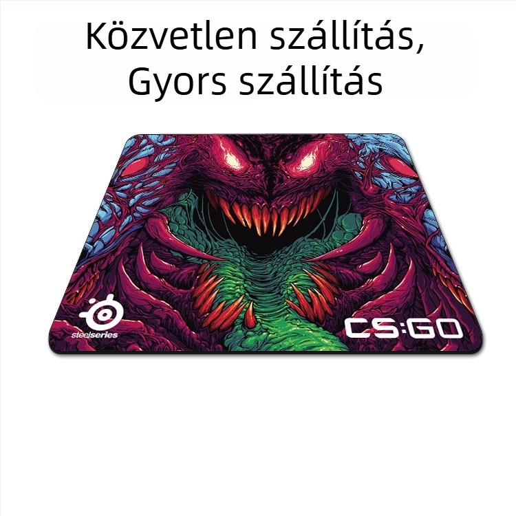 Gaming egérpad vastag szegéllyel, egyoldalas, szövetből, csuklótámasz, CS:GO, LOL és FPS játékokhoz