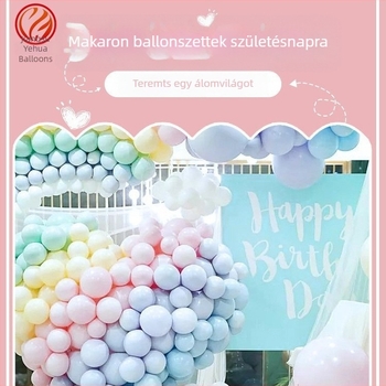 Yehua Macaron 5 hüvelykes lufilánc készlet színpaddekorációhoz, esküvői ívhez és születésnapi bulikhoz