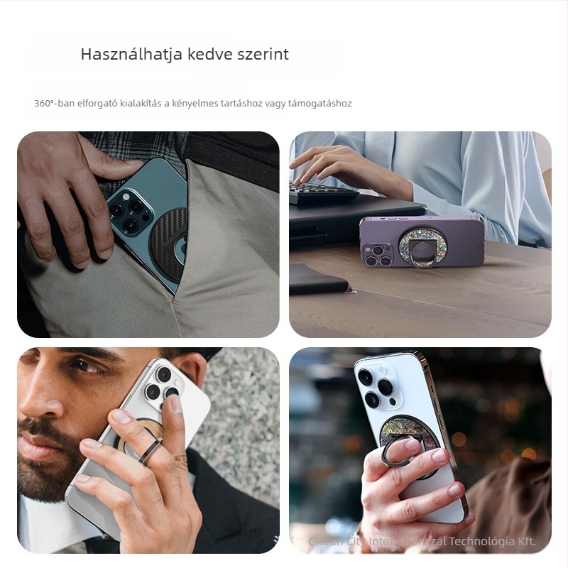 MagSafe mágneses telefontartó – forgatható, könnyű, univerzális, ötvözet és PC kivitel (Testreszabás támogatott)