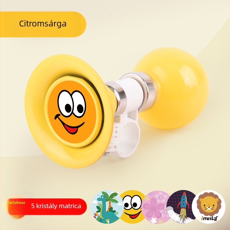 INWILD IW81514 Vasból készült kerékpár kürt és csengő gyerekeknek – fém kiegészítő hegyi kerékpárokhoz, kerékpárokhoz egyensúlyhoz és rollerekhez