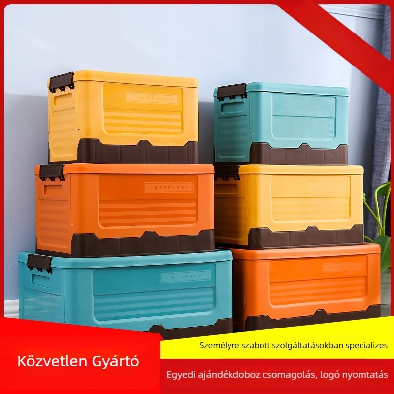 Autócsomagtartó tároló doboz, összecsukható és hordozható; Kapacitás: 20-30 L; Anyag: PP műanyag; Modell CX5151; Többfunkciós, porálló