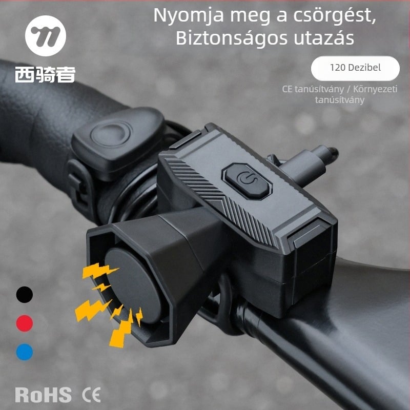 West Rider Elektromos kerékpár csengő, újratölthető, nagy hangerő, ABS, MTB kerékpár, Modell Yp 0706070-071
