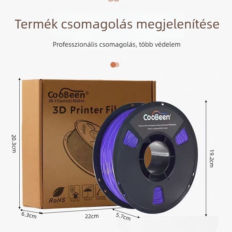 TPU 3D nyomtatási filament — rugalmas és tartós, pontosság ±0,02 mm, hossz 350 m, FDM 3D nyomtatókhoz