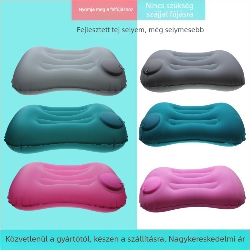 Felfújható párna - PVC, 0,1 cm vastagság, Modell 08, összecsukható, modern minimális stílus, nyomásalapú felfújás