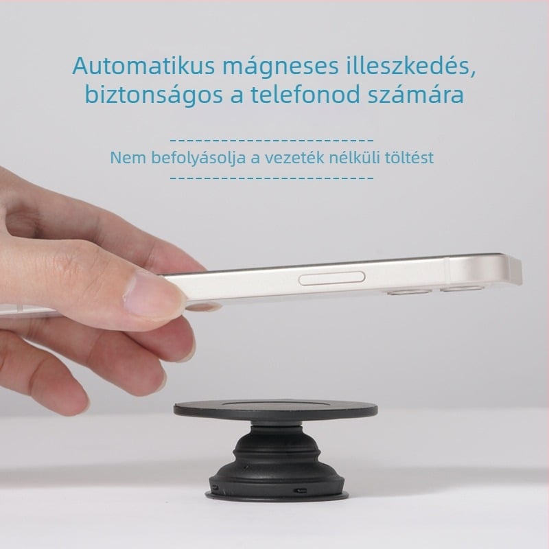 Mágneses telefonállvány asztali használatra, alumíniumötvözetből, hordozható, 360°-os forgás, MagSafe gyűrűtartó