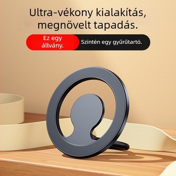 MagSafe mágneses gyűrűtartó asztali telefonhoz, iPhone 15 kompatibilis – fém kivitel