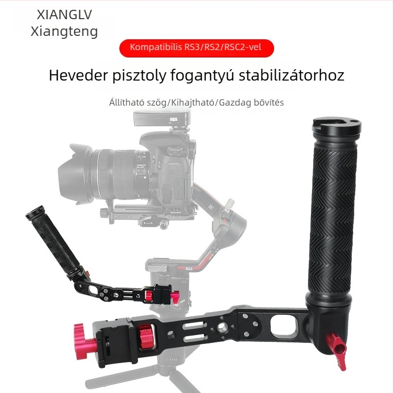 Stabilizátor kézi hosszabbító, alumíniumötvözet, lyukacsos, bayonet rögzítés, RS2 RS3 RSC2, 263 g