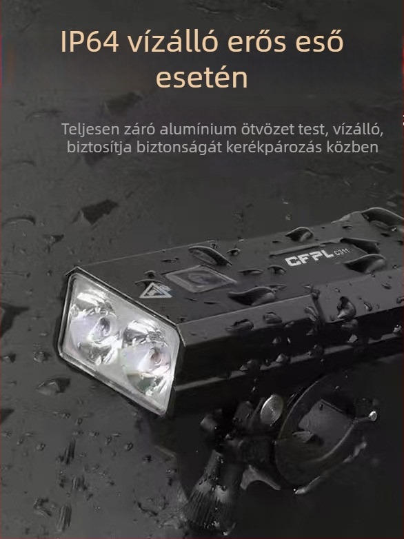 MTB kerékpár éjszakai világítása – hosszú akkumulátor‑üzemidő, újratölthető, professzionális szintű lámpa, rendkívül fényes