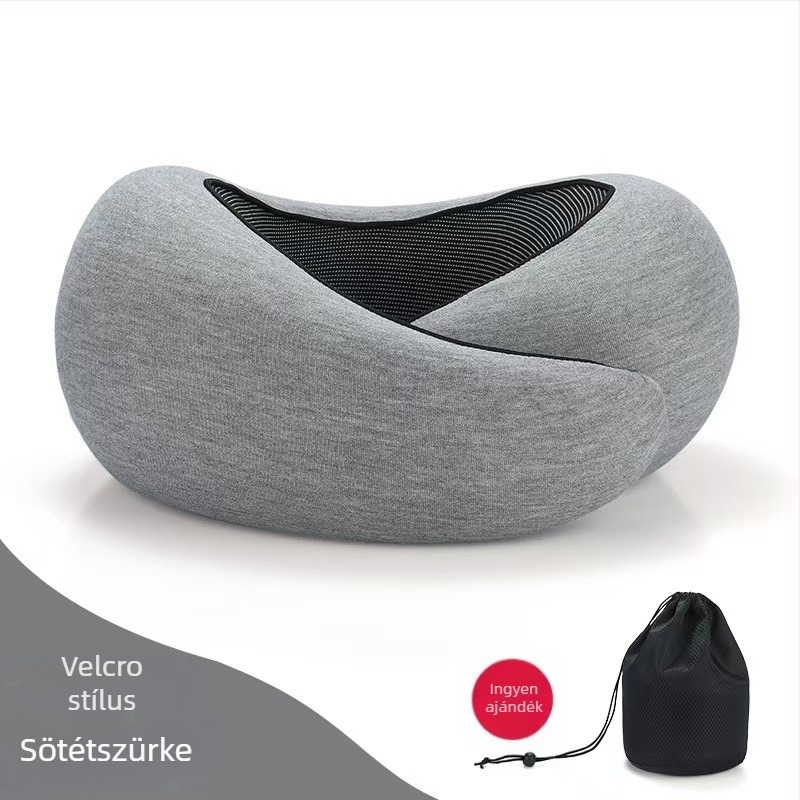 U-alakú nyakpárna memóriahabból, Modal szövettel, autóutazáshoz, modern minimalista stílus