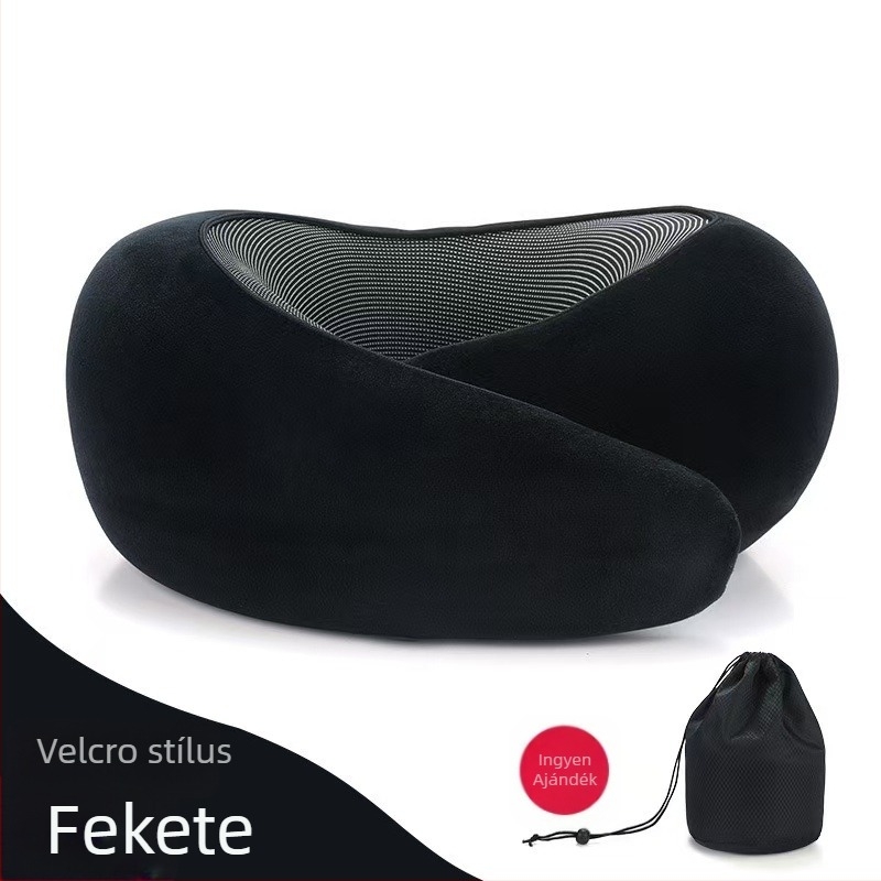 U-alakú nyakpárna memóriahabból, Modal szövettel, autóutazáshoz, modern minimalista stílus