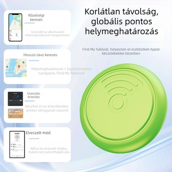 NLT-10 iOS anti-lost nyomkövető — lokátor gyerekeknek, időseknek és háziállatoknak, figyelmeztetéssel a veszteségre; hordozó: zsinór vagy gumis csat