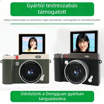 Gyermekek számára készült digitális kamera Y02, CCD szenzor 68MP, 16x optikai zoom, max felbontás 1280×1024, 2,4 hüvelykes forgatható kijelző, TF-kártya tárhely