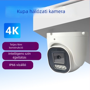 PoE Dome IP kamera - 8MP/4K, 3.6mm objektív, 20m IR, beltéri és kültéri használatra