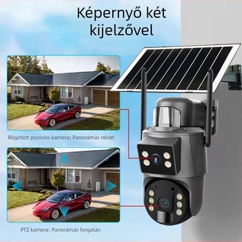 UBOX megfigyelő kamera: 6MP kettős objektív, Wi-Fi és 4G, napelemes működés