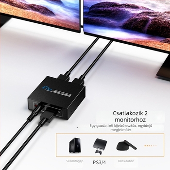 HDMI 1 bemenet 2 kimenet kapcsoló/elosztó, 4K felbontás, max 8 m kábel, modell BW-4KH102M