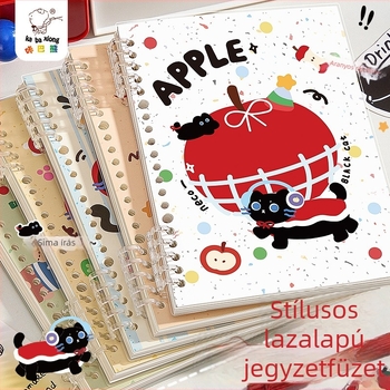 Kaba Bear A5 leválasztható lazán kötött jegyzetfüzet, vonalas oldalak, diákoknak