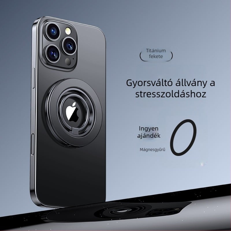 MagSafe mágneses telefon-tartó gyűrűvel, asztali tartó alumíniumötvözetből, forgó gyűrű