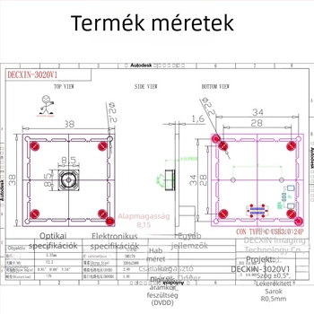 USB 3.0 ipari kamera 8MP IMX179, fix fókusz, arcfelismerés, illesztőprogram nélkül, Linux-kompatibilis
