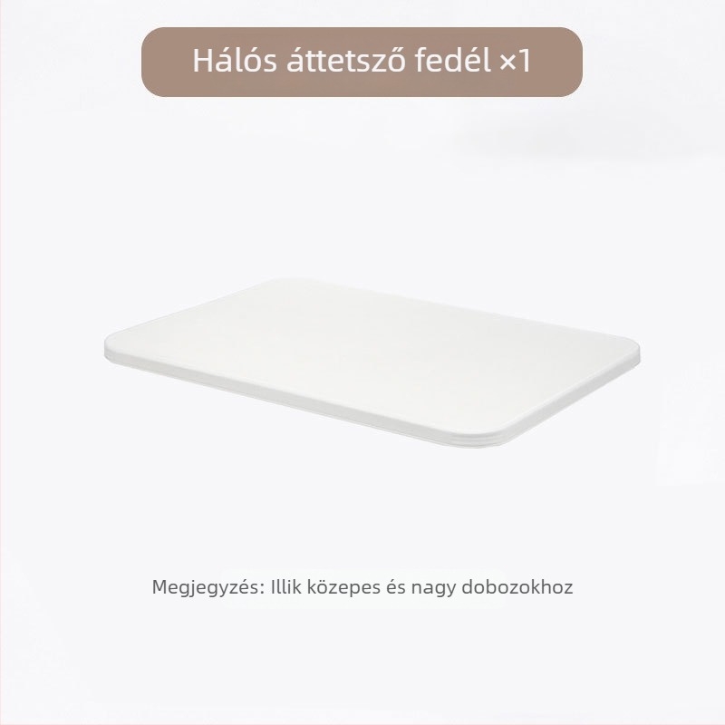 Műanyag tároló doboz fedővel - nagy kapacitású, PP anyag, rakható, ruhákhoz, fehérneműhöz és játékokhoz