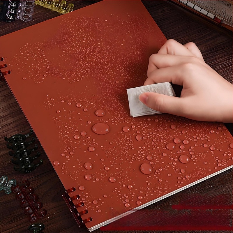 Retro DIY jegyzetfüzet A4 tok gyűrűzáras, A5-ös borító, perforált