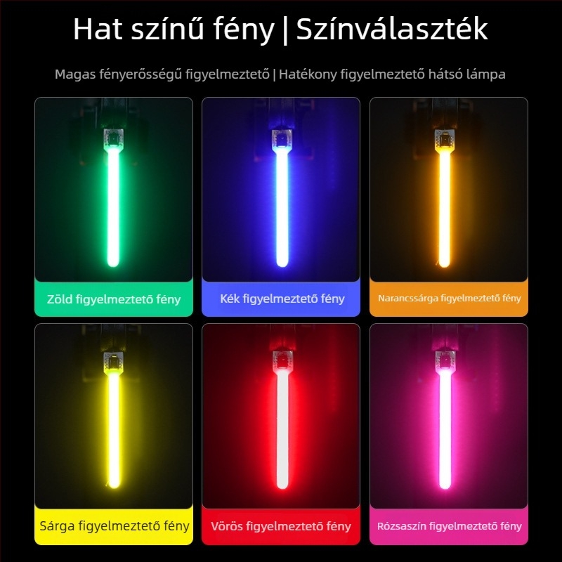 Kerékpár hátsó lámpa — USB-C töltés, szíj szerelés, terepkerékpár éjszakai használathoz
