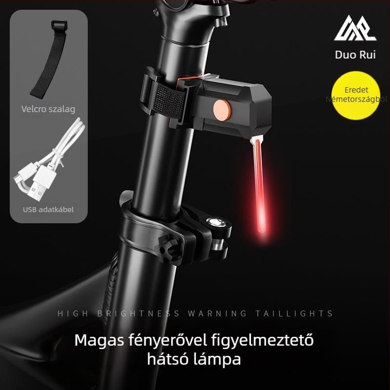 USB-töltésű kerékpár hátsó lámpa – éjszakai bringázásbiztonság országúti és MTB kerékpárokhoz, márka Senowoiry/ji rui, testreszabás nélkül