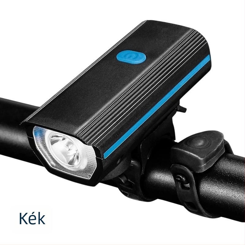 Elülső kerékpár lámpa nagy fényerővel, beépített hangjelzővel, USB-C töltés, 800 mAh akkumulátor, gyorscsatolásos rögzítés