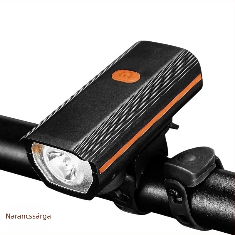 Elülső kerékpár lámpa nagy fényerővel, beépített hangjelzővel, USB-C töltés, 800 mAh akkumulátor, gyorscsatolásos rögzítés