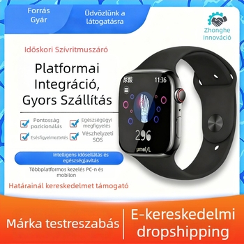 Okosóra pulzusszám-, vérnyomás-, vércukor- és vér oxigén monitorozással, TFT kijelző