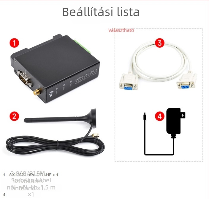LoRa adatmérő DTU RS232/RS485/RS422-hez LoRa-hoz, Sub-GHz HF/LF készlet SX1262-LoRa-DTU-HF-Kit / SX1262-LoRa-DTU-LF-Kit, ipari és mezőgazdasági adatgyűjtéshez; FEC, OEM feldolgozás, egyedi elosztás támogatott