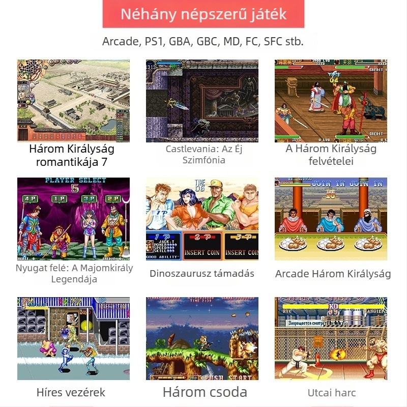 A12 játékkonzol, 16GB memória, Linux OS, HDMI interfész, vezetékes vezérlés — retro arcade eszköz