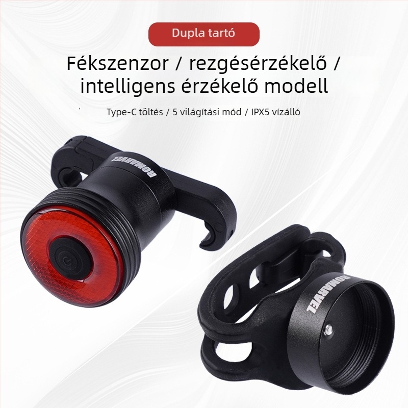 Intelligens fékérzékelős hátsó világítás út- és MTB biciklikhez – Romarvel, testreszabható feldolgozás, hivatalos magántulajdonú márka, importálás nélkül