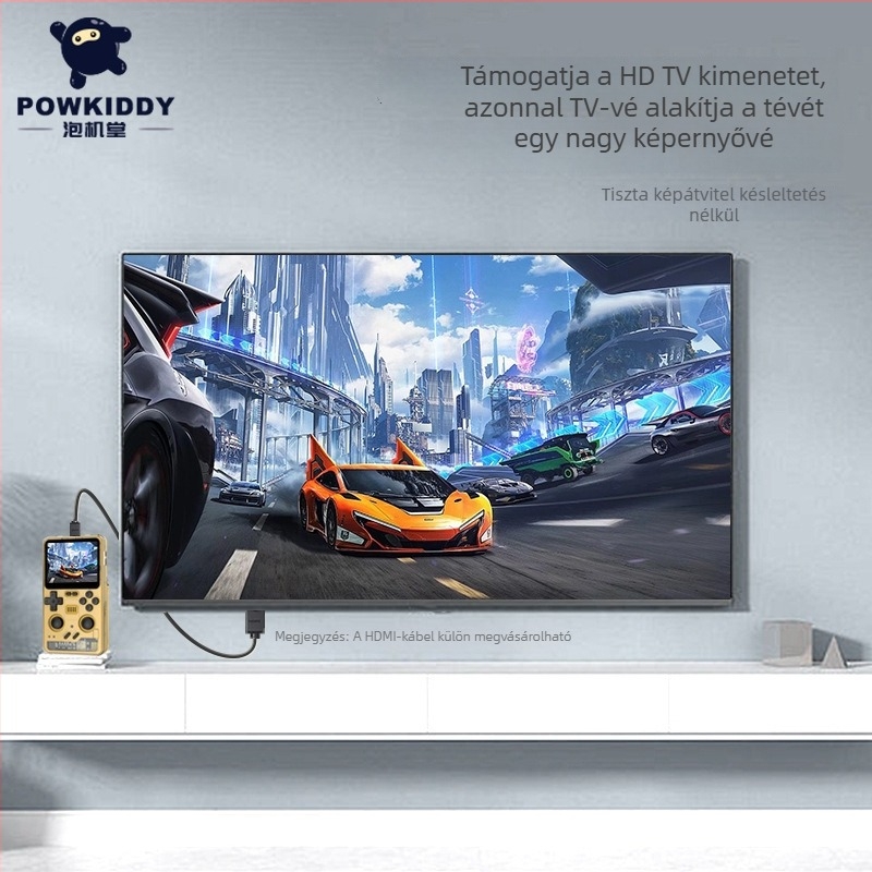 Powkiddy RGB20 Pro hordozható játékkonzol vezeték nélküli HD joystickkal, nosztalgikus nyílt forráskódú