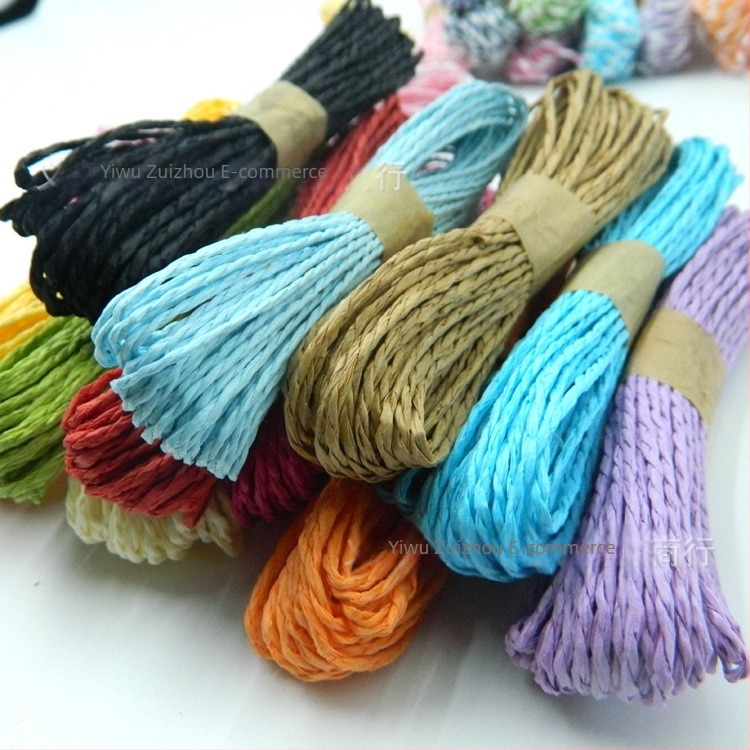 Kézzel szőtt Kraft papír kötél ajándéktáskákhoz, 1,5–2 mm vastagság, Drunk continent márka