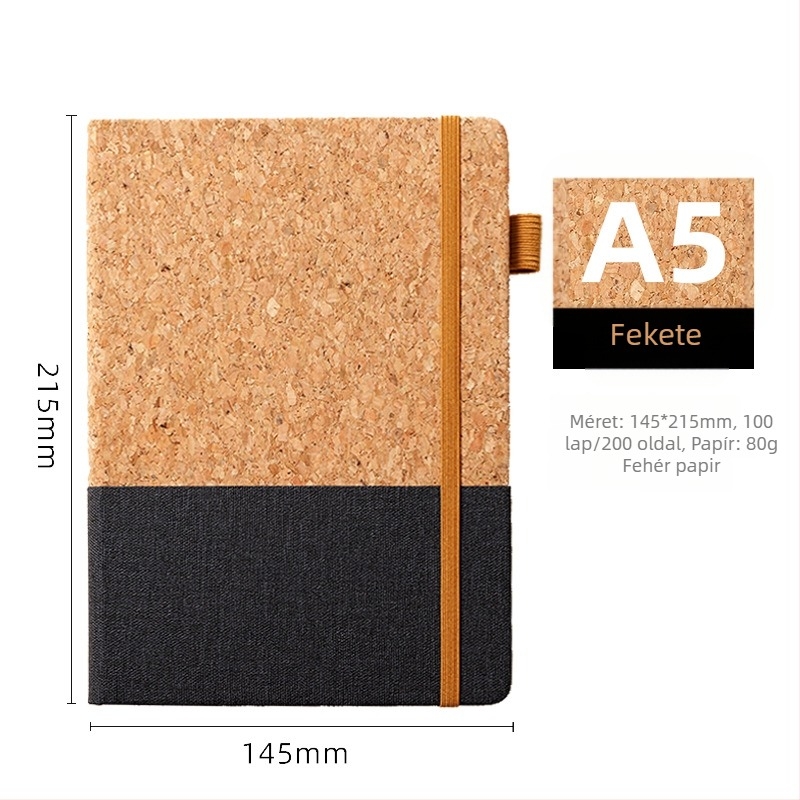 Notesz PP borítóval, Francia kötés, Dowling papír, 100 g/m²