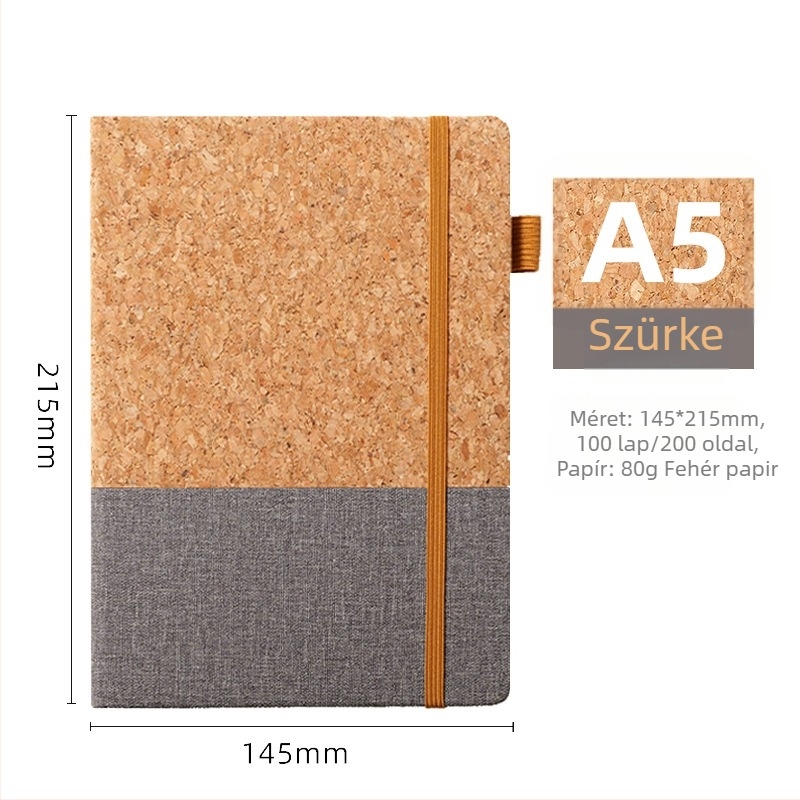 Notesz PP borítóval, Francia kötés, Dowling papír, 100 g/m²