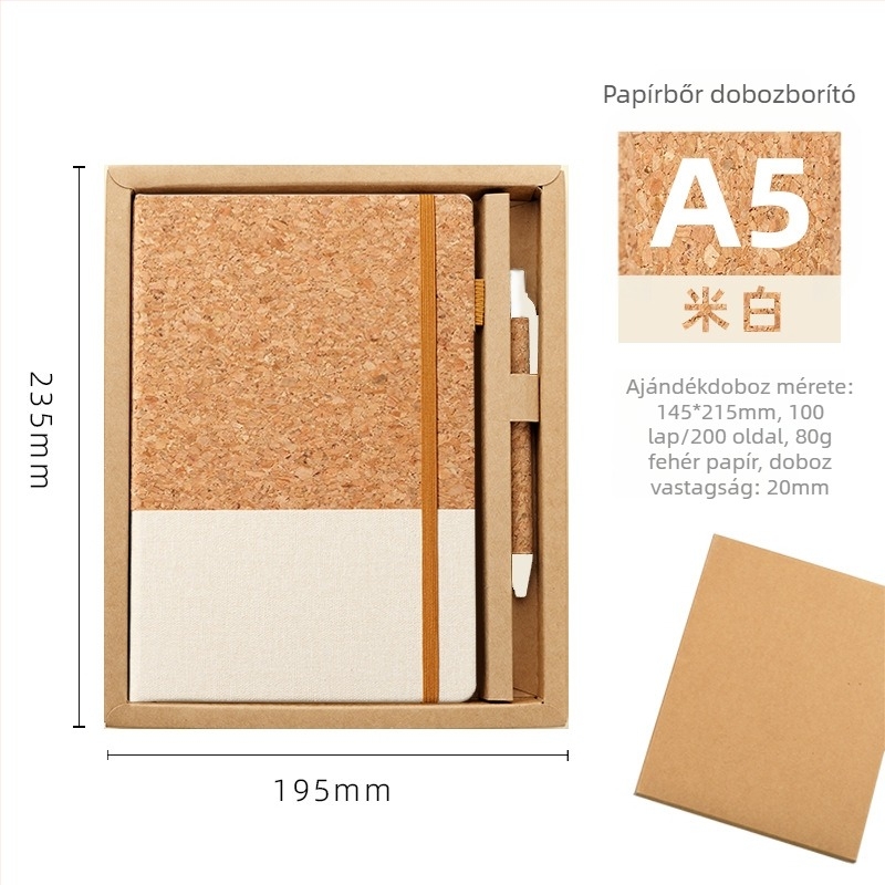 Notesz PP borítóval, Francia kötés, Dowling papír, 100 g/m²