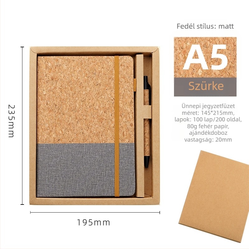 Notesz PP borítóval, Francia kötés, Dowling papír, 100 g/m²