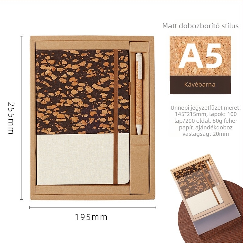 Notesz PP borítóval, Francia kötés, Dowling papír, 100 g/m²