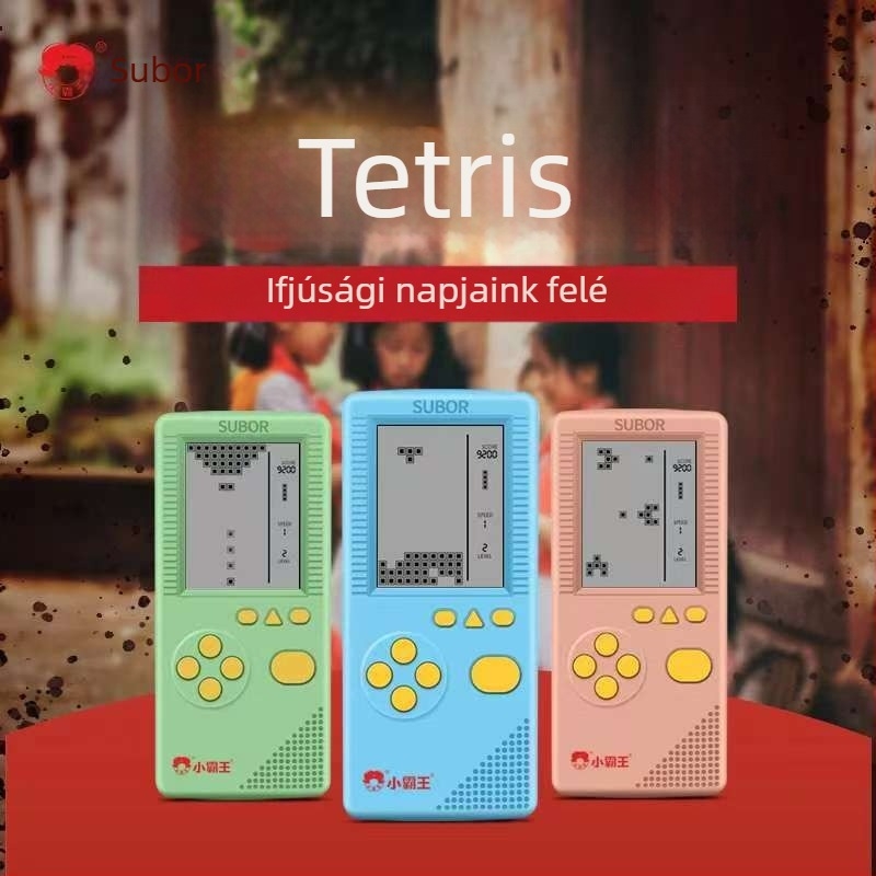 S35 Tetris kézi retró játék-konzol — egyjátékos, 1GB memória, nagy képernyő
