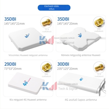 Tabletta antenna 4G hálózathoz, kettős polarization, omni irányú, külső nagy nyereségű, TS9 csatlakozó