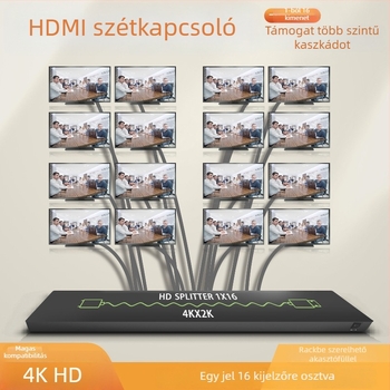 Xiao He XH0102-F HDMI kapcsoló/osztó, 1x16 kimenetek, 4K UHD (3840x2160)
