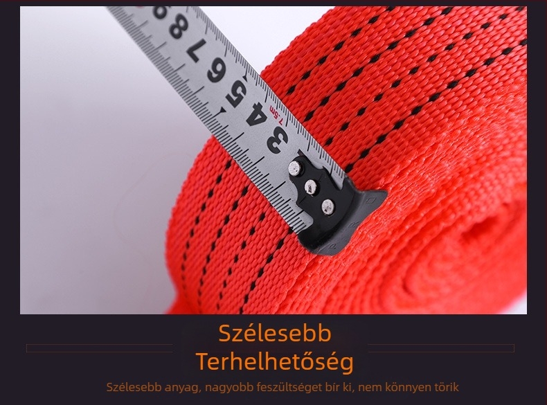 Vastagított polipropilén rakományrögzítő öv feszítő mechanizmussal