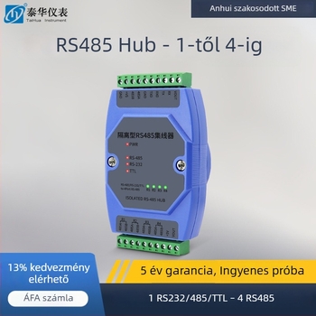 Ipari RS-485 hub 2/4/8 csatornával optikai izolációval és busz bővítésével, RS-485 ismétlő