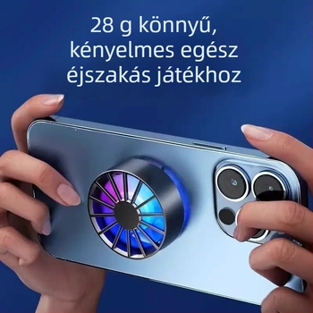 Mágneses telefonhűtő – levegőhűtés játékokhoz, Anyag: ABS+PC+szilikagél+ötvözet, Kompatibilitás: Android, iPad