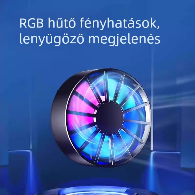 Mágneses telefonhűtő – levegőhűtés játékokhoz, Anyag: ABS+PC+szilikagél+ötvözet, Kompatibilitás: Android, iPad